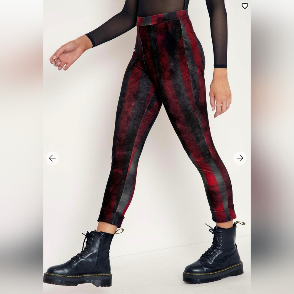 Blackmilk Decayed Stripes Cuffed Pants
